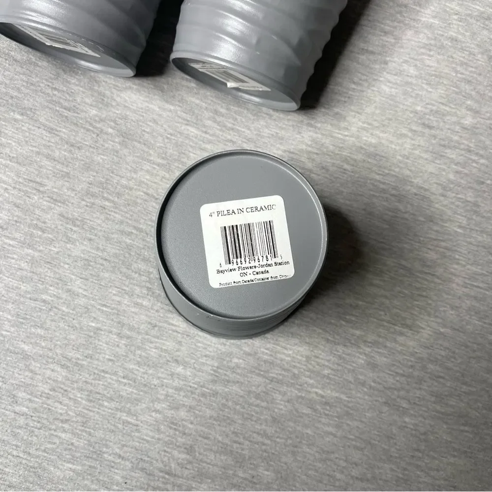 Target Grey 4” Round Metal Planter Pot 5 PCS. Set